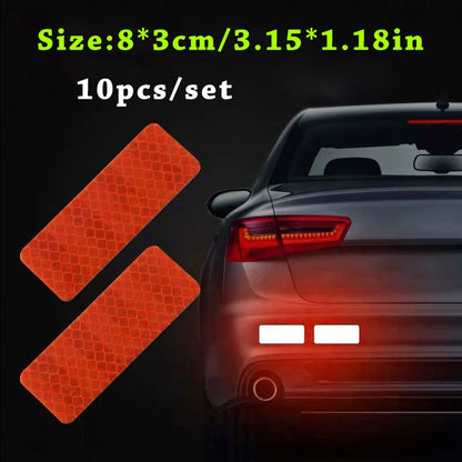5pcs/set Car Bumper Reflective Safety Strip Stickers Car Reflective Sticker Reflective Warning Safety Tape