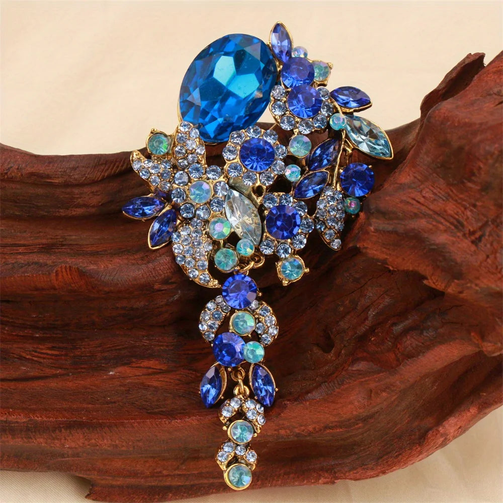 Baroque Luxury Tassel Flower Design Men's Women's Brooch Pin，Jewelry Accessories Wedding Holiday Party Couple Surprise Gift
