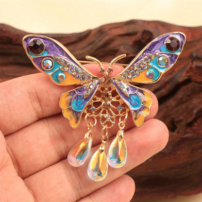 Vintage Baroque Luxury Chinese Style Tassel Butterfly DesignMen'sWomen'sBroochPins, JewelryAccessories, WeddingHolidayPartyGifts