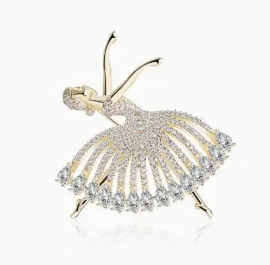 Fashionable and cute angel brooch with full diamond alloy clip
