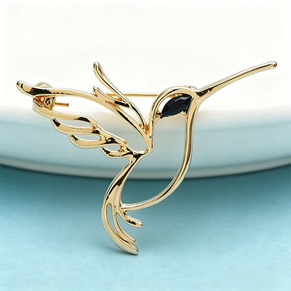 Wuli&baby Lovely Metal Bird Brooches For Women Unisex All-match Birds Animal Party Casual Brooch Pin Gifts