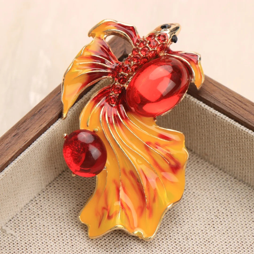 Baroque Luxury Beautiful Fish Design Brooch for Men and Women, JewelryAccessories, Wedding, Holiday, Party, Couple'sSurpriseGift