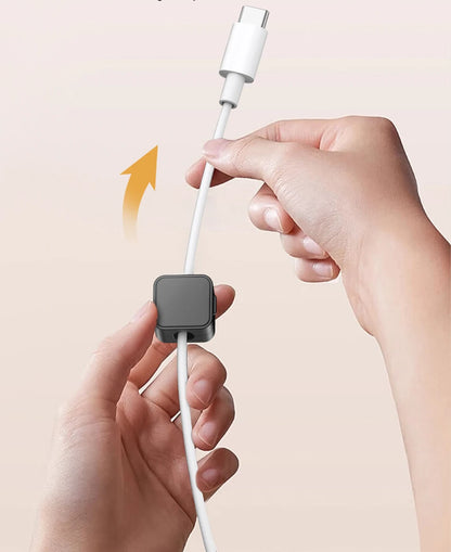 Rocoren Magnetic Cable Organizer Smooth Adjustable Cord Holder Magnet Desktop Cable Management Wire Protector Cable Clips Set