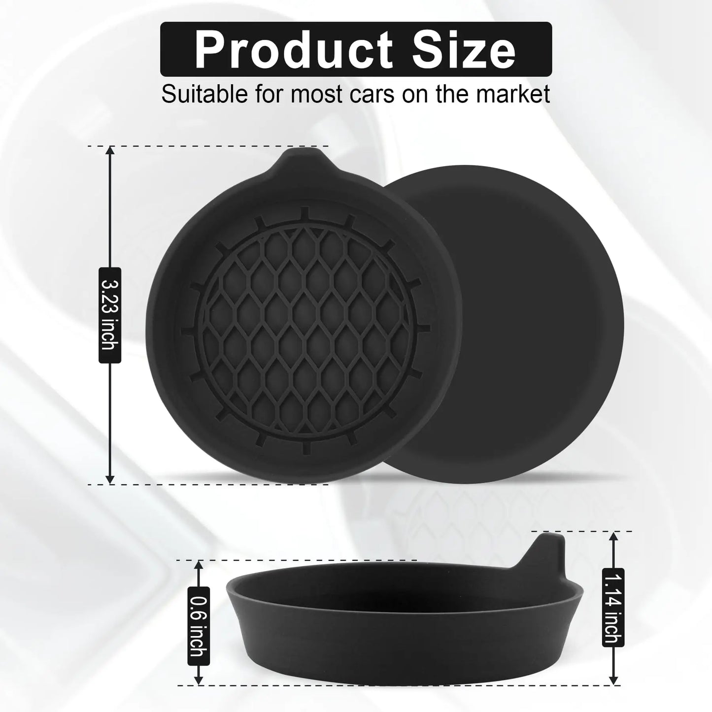 2/4pcs Car Cup Holder Coaster Silicone Cup Holder Insert Universal Non-Slip Cup Holders Car Accessories Interior Silent Cup Pad