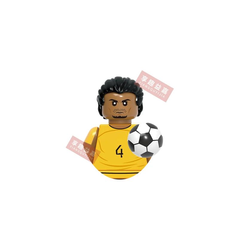 2026 NEW World Famous Football Players Figurine Messi Ronaldo Neymar Lewandowski Mini Action Building Block Model Toy Kids Gifts