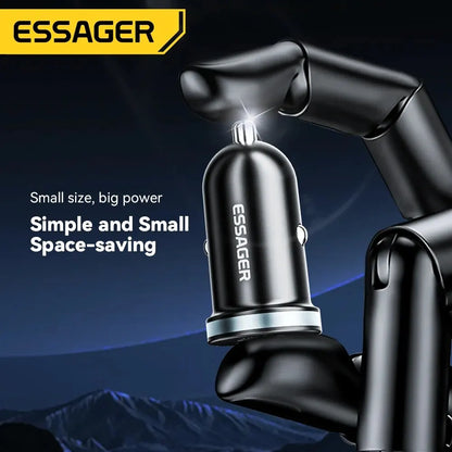 Essager 30W 5A QC 4.0 PD 3.0 USB Car Charger Quick Charge4.0 USB Type C Car Fast Charging For iPhone 12 13 Huawei Samsung Xiaomi