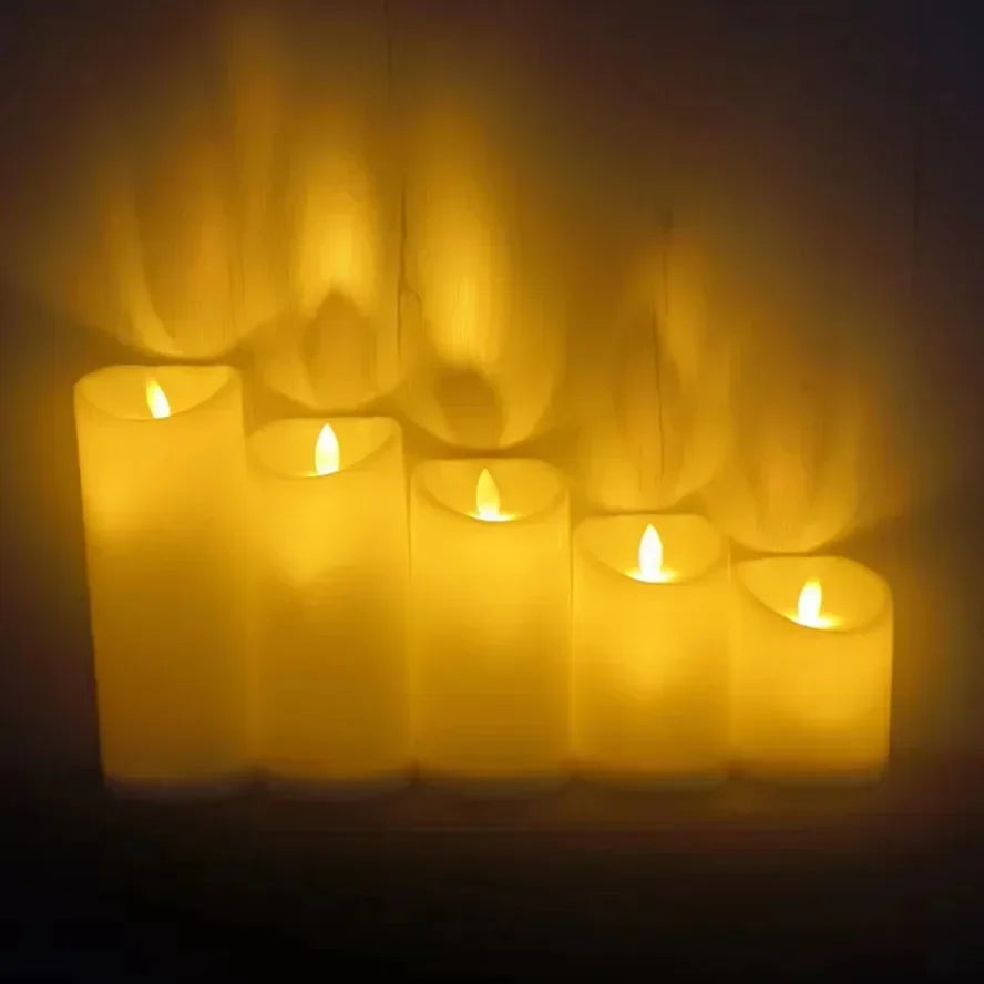 Wholesale LED Flameless Candles Flickering Light for Christmas Wedding Birthday Party Decor, 1–10PCS Battery Operated Candle