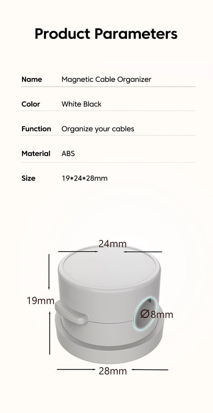 360° Rotatable Magnetic Cable Organizer Desk Cable Clip Cable Holder Wire Keeper Cord Charging Cable Management for Home Office