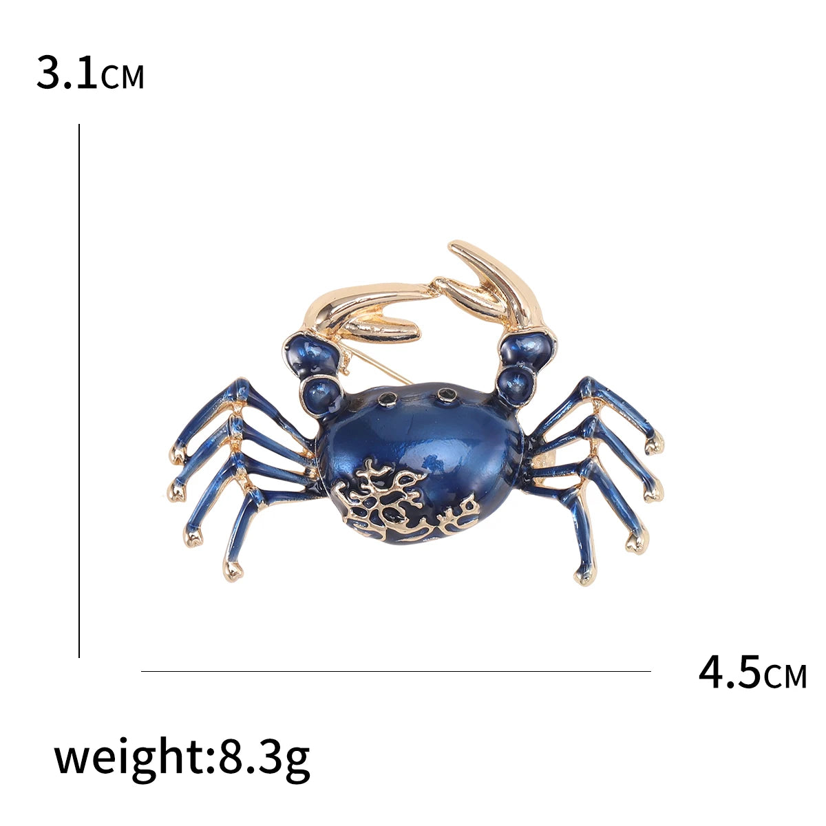 Enamel Rhinestone Crab Brooches For Women Unisex Animal Pins Multi-color Available Casual Party Accessories Gifts