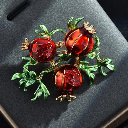 Elegant and Beautiful Watermelon Apple Durian Mulberry Fruit Design Brooch Pin for Men and Women Clothing Accessories