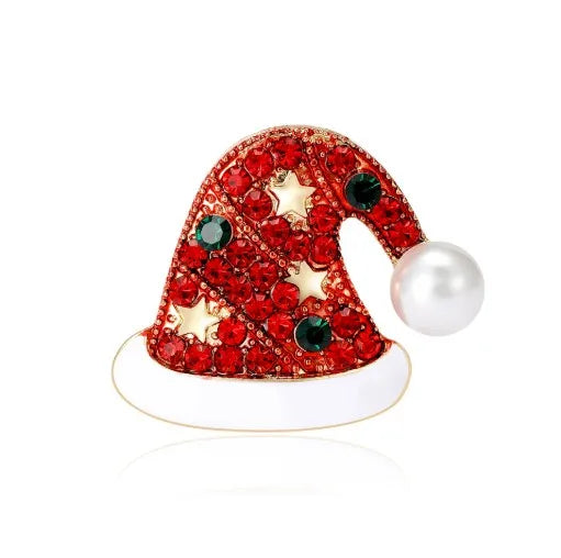 Green Rhinestone Christmas Tree Brooches Pins For Women Man Unisex Crystal Jewelry Gifts Clothes Accessories