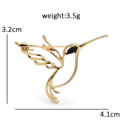 Wuli&baby Lovely Metal Bird Brooches For Women Unisex All-match Birds Animal Party Casual Brooch Pin Gifts