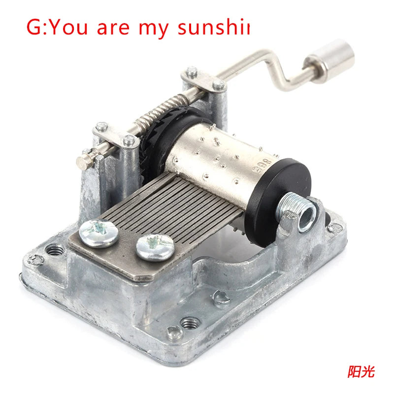 Hand-Cranked Music Box Movement Metal Rocker Mini Diy Gift Music Mechanical Decorative Collectibles For Girl Boy friend