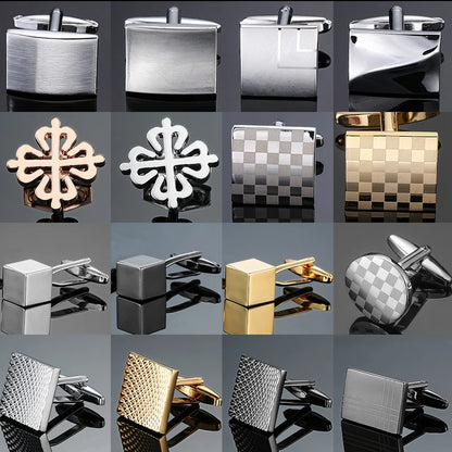 High quality men's French shirt cufflinks brand new fashion laser metal Chinese knot cufflinks manufacturer wholesale