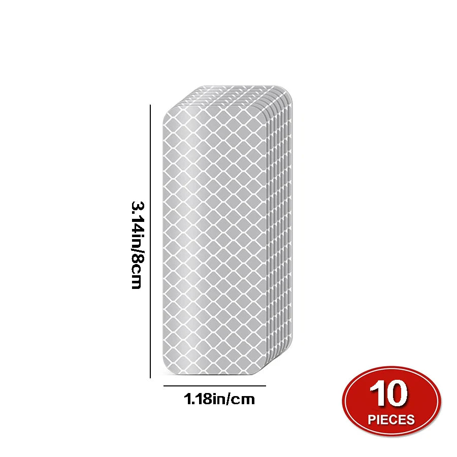 10 Reflective Stickers, Warning Safety Reflective Stickers, Pet Safety Warning Stickers 1.18 X 3.25inch Waterproof Night Vision Stickers, Suitable for Bicycles, Motorcycles, Clothing, Trailers, Helmets