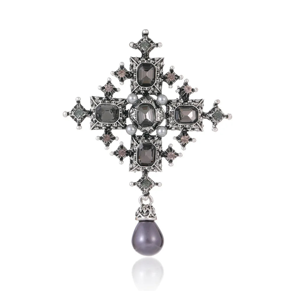 High fashion pins court vintage crystal brooch fashion pendant wedding women's brooch pin jewelry gifts