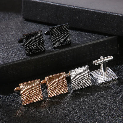 Luxury Quality Men's Cufflinks Classic Geometric Square Metal Sleeve Nails Fashion Cuff Buttons for Clothes Man Wedding Jewelry