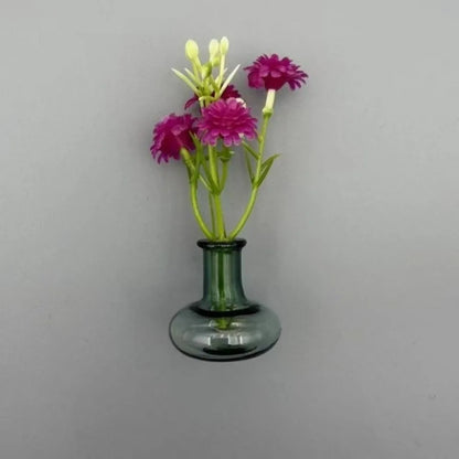Flower Arrangement 3D Magnetic Vase Sticker Exquisite Decorative Magnetic Glass Vases With Flower Mini Vase Magnets Home