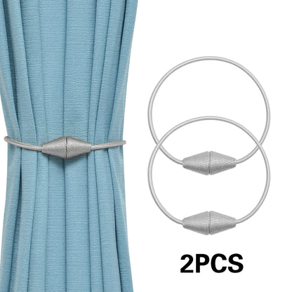 2pcs European style conical shaped strong magnetic curtain tiebacks for thin or heavy curtains, suitable for home, living room