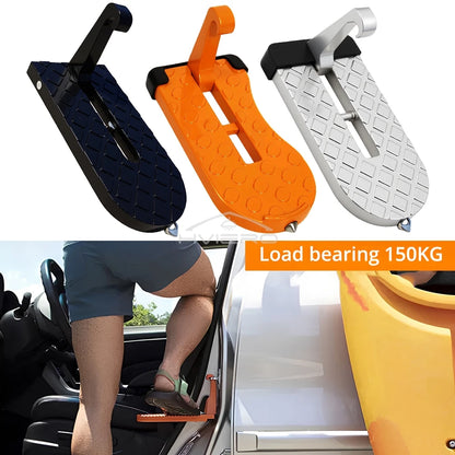 Auto Foldable Car Roof Rack Door Step Multifunction Universal Latch Hook Foot Pedal Aluminium Alloy Safety Accessories Kickstand