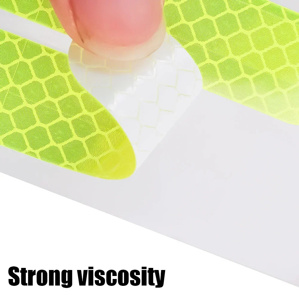 5Pcs Motorcycle Helmet Warning Reflective Stickers Night Safety Driving Decorative Strips Sticker Bicycle Moto Car Decals