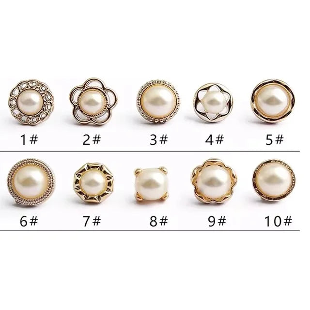 10pcs/Fashion Brooch SetPrevent Accidental Exposure Buttons Brooch Badge Cufflinks Button Detachable Buttons Sewing Accessories