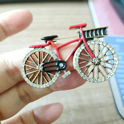 Fashion Bicycle Shape Brooch Men Women Leisure Cycling Sports Gift Cyclists Badges Sports Lapel Pins Biking Jewelry Biker Gift