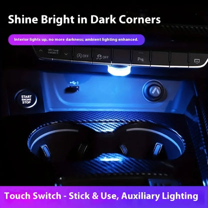 2Pcs Motion Sensor LED Indoor Ambient Lights - Touch Activated Battery-Free for Reading & Storage Box Lighting
