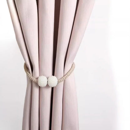 2pcs curtain tiebacks with magnetic buckles, curtain hanging ropes with magnets, a pair of curtain cord fasteners, versatile.