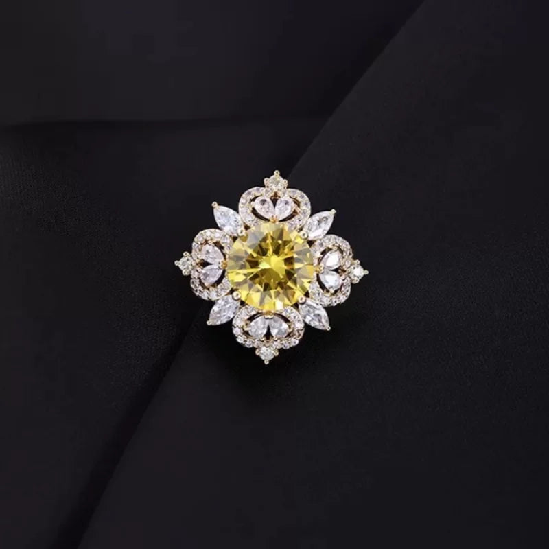 Fashion Green Crystal Brooch Small Lapel Pin Suit Cardigan Corsage Neckline Fashion Jewelry Accessories Gift