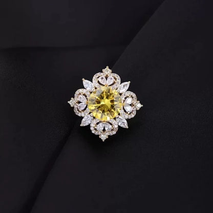 Fashion Green Crystal Brooch Small Lapel Pin Suit Cardigan Corsage Neckline Fashion Jewelry Accessories Gift