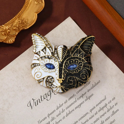 1 Piece Rhinestone Fox Head Design Ladies Brooch, Set Jacket Clothing Accessories, Party Gift Couple Dress Up, Luxury Simulation