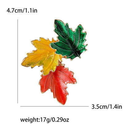 Vintage Maple Leaf Brooches Metal Women Girls Charm Exquisite Collar Lapel Brooch Pins Fashion Jewelry Party Garment Accessories