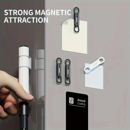 6 Colour Magnetic Pen Holder Office Whiteboard Adhesive Pencil Hooks Adjustable Silicone Magnet Marker Holders for Refrigerator