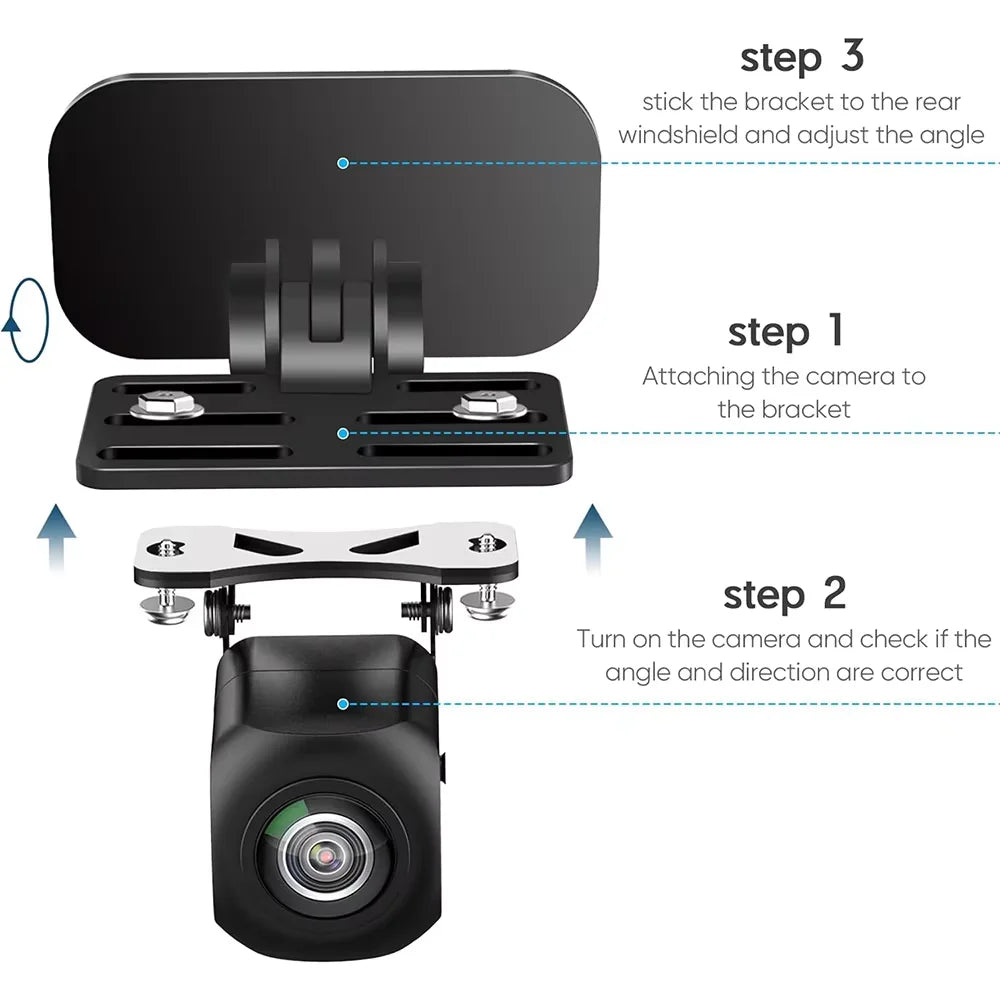 Universal Rear Camera Mounting Bracket Dashboard Back Up Cam Mirror Support Backup Camera Mount Rearview Reverse Camera Holder