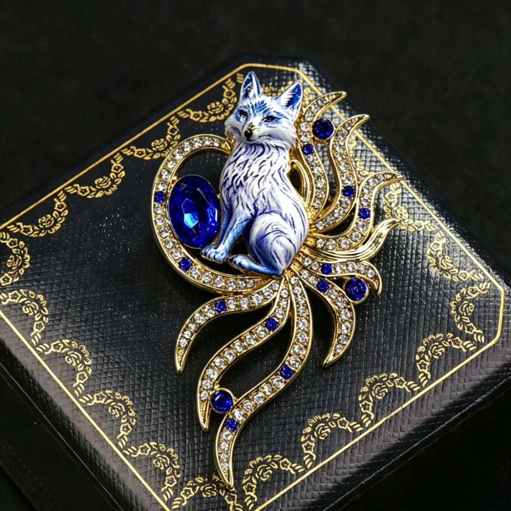 Baroque Luxury Fox Animal-Themed Brooches for Men and Women, Jewelry, Fashion Accessories, and Party Gifts
