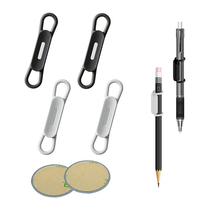 6 Colour Magnetic Pen Holder Office Whiteboard Adhesive Pencil Hooks Adjustable Silicone Magnet Marker Holders for Refrigerator