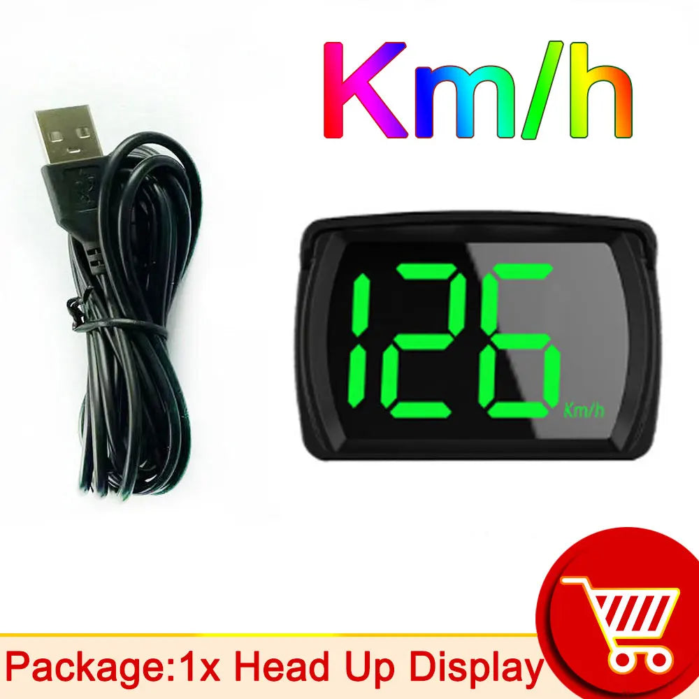 AD Y03 Head Up Display Speedometer MPH KMH Universal Car GPS for HUD Digital Speed Meter Clock Gauge Automotive Accessories