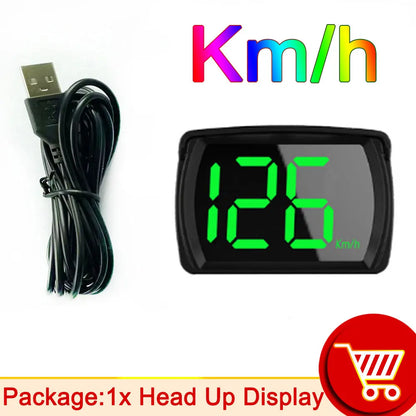 AD Y03 Head Up Display Speedometer MPH KMH Universal Car GPS for HUD Digital Speed Meter Clock Gauge Automotive Accessories
