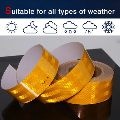 DOT-C2 Reflective Safety Tape Yellow Conspicuity Waterproof Reflector Sticker For Vehicles Trailers Boats Sign
