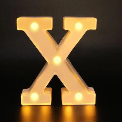 Alphabet LED Night Lights Luminous Number Letter Lamp 16cm Letter Light for Home Wedding Birthday Christmas Party Decoration