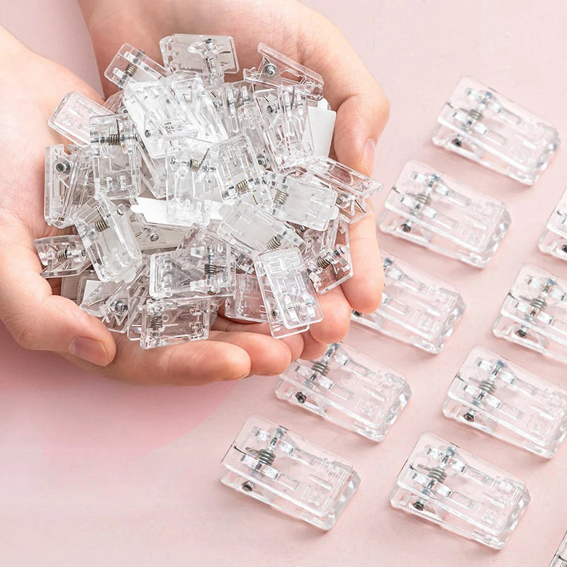 10Pcs Self-Adhesive Clips Plastic Clear Wall Clips Sticky Hanging Photo Clips Poster Clips For Office Home Poster Photo