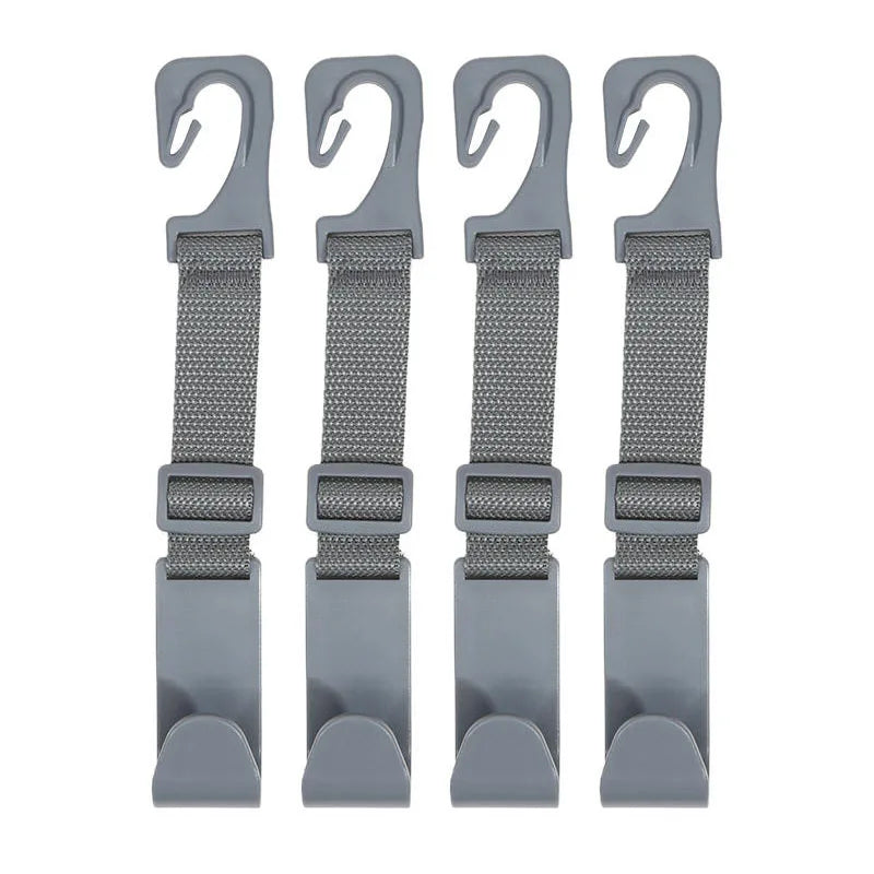 4Pcs Car Hook For Car Rear Seat Back Hooks Headrest Hanger Clip Universal Adjustable Holder Storage Car Interior Accessories
