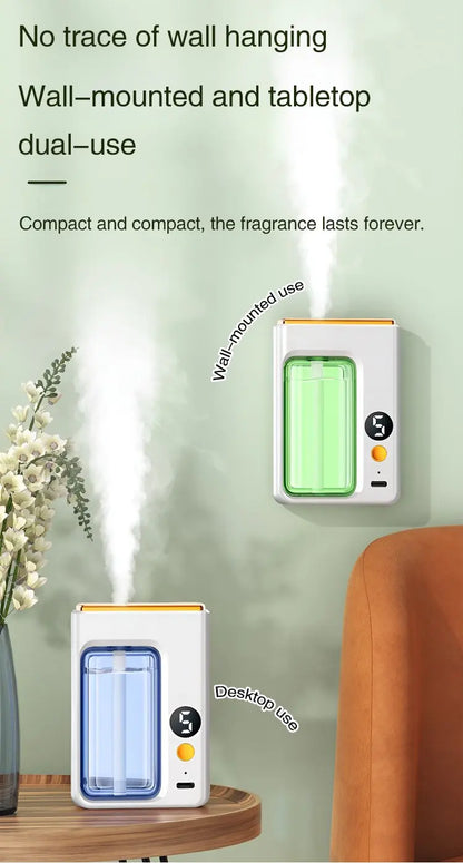 NEW Diffuser Aromatherapy Machine,Wireless Wall Hanging Portable Automatic Fragrance Spray Bathroom Toilet Deodorization