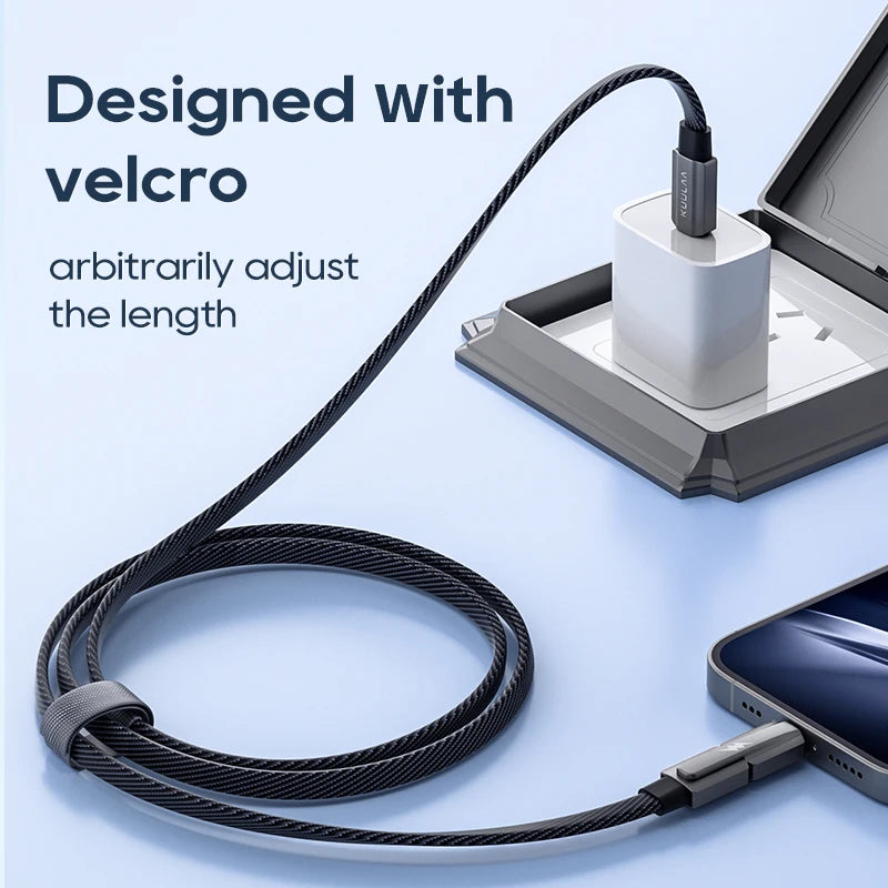 KUULAA 2 in 1 USB C Cable 60W PD Fast Charging Wire for iPhone 15 14 Pro Max iPad HUAWEI Xiaomi Tablets Type C Cable