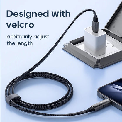KUULAA 2 in 1 USB C Cable 60W PD Fast Charging Wire for iPhone 15 14 Pro Max iPad HUAWEI Xiaomi Tablets Type C Cable