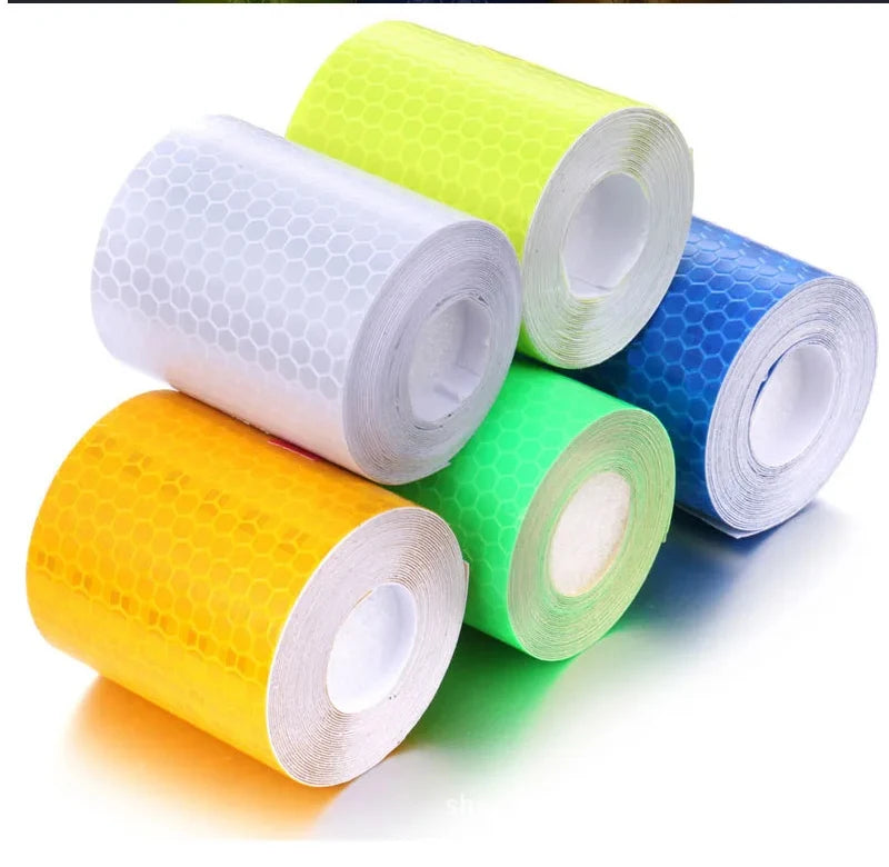 Solid Color Reflective Stickers Personality Waterproof Car Class Modification Warning Signs Highlighting Safety Reflective Strip