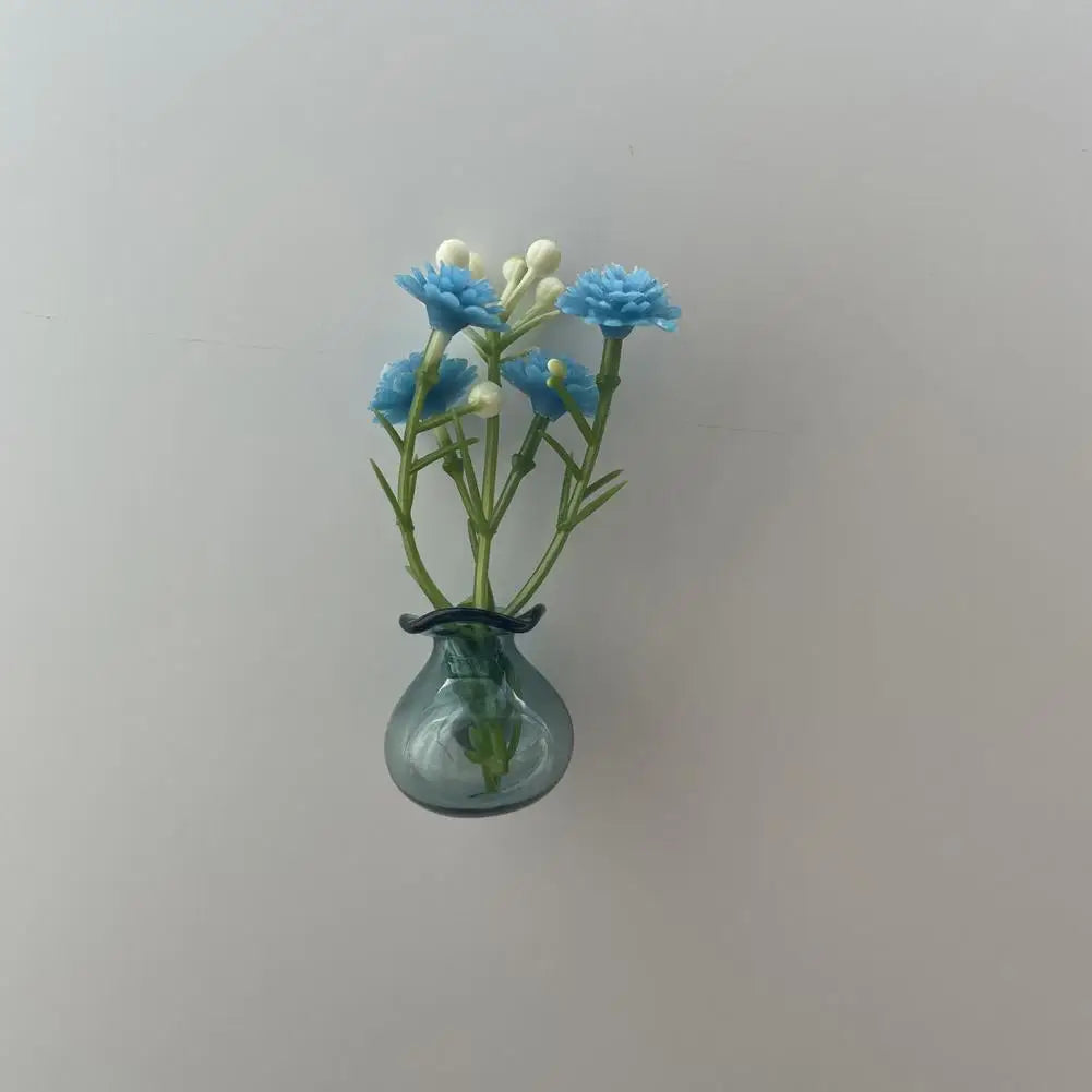 Mini Vase Magnets for Fridge Cute Tiny Magnetic Glass Vases Refrigerator Small Plant Pot for Locker Office Kitchen Decoration