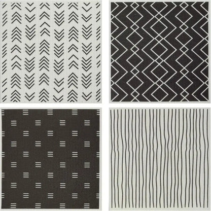 4 Pcs Swedish Dishcloths Eco-Friendly Reusable Kitchen Wipes Absorbent and Quick Drying Swedish Sponge Cloths for Efficient
