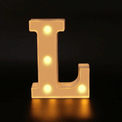 Alphabet LED Night Lights Luminous Number Letter Lamp 16cm Letter Light for Home Wedding Birthday Christmas Party Decoration